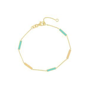 14K Bar Station Bracelet